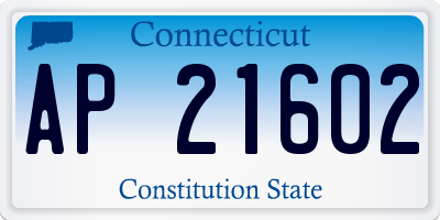 CT license plate AP21602