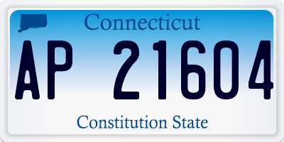 CT license plate AP21604