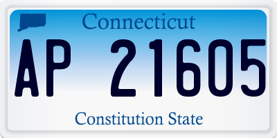 CT license plate AP21605