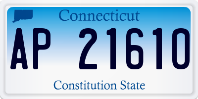 CT license plate AP21610