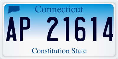 CT license plate AP21614