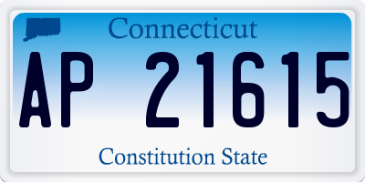 CT license plate AP21615