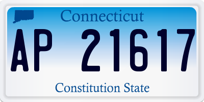 CT license plate AP21617
