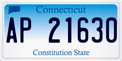 CT license plate AP21630