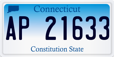 CT license plate AP21633