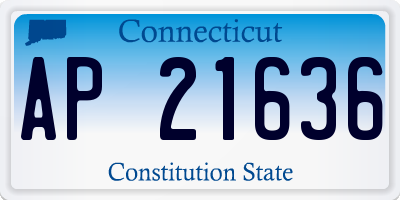 CT license plate AP21636