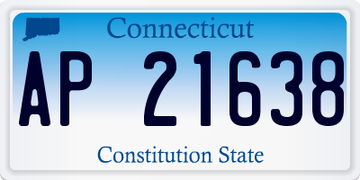 CT license plate AP21638