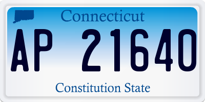 CT license plate AP21640