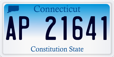 CT license plate AP21641