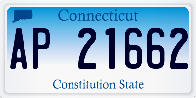 CT license plate AP21662