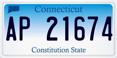 CT license plate AP21674
