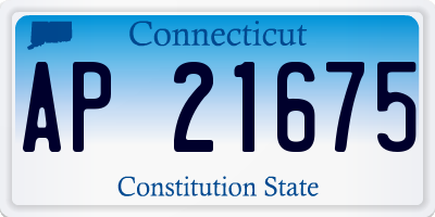 CT license plate AP21675