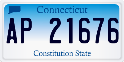 CT license plate AP21676