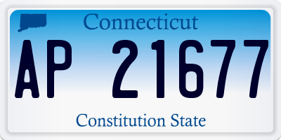 CT license plate AP21677