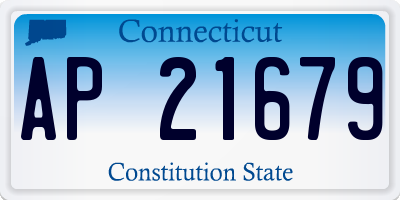 CT license plate AP21679