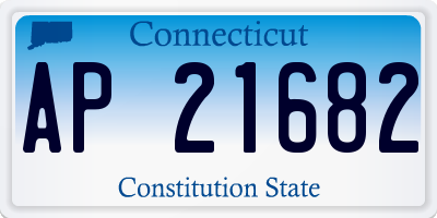CT license plate AP21682