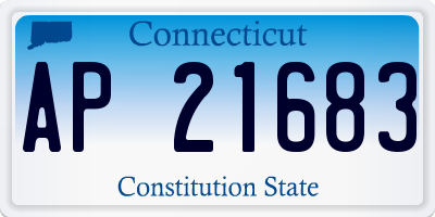 CT license plate AP21683