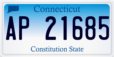CT license plate AP21685