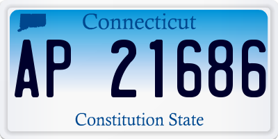 CT license plate AP21686