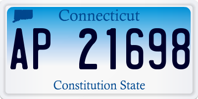 CT license plate AP21698
