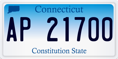 CT license plate AP21700