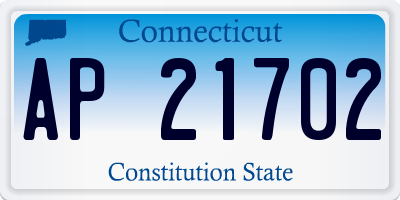 CT license plate AP21702