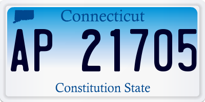 CT license plate AP21705