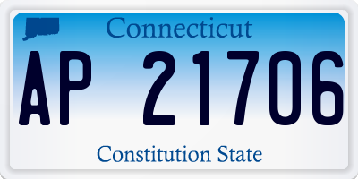 CT license plate AP21706