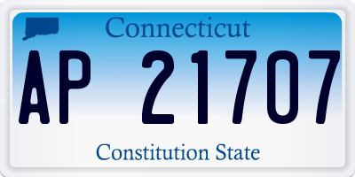 CT license plate AP21707