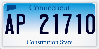 CT license plate AP21710