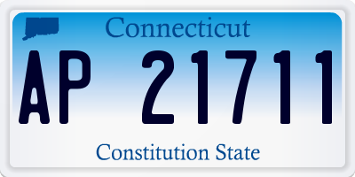 CT license plate AP21711