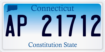 CT license plate AP21712