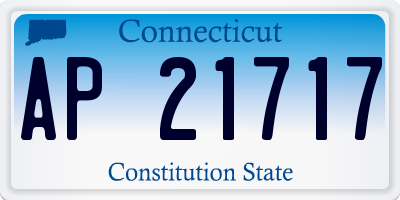 CT license plate AP21717