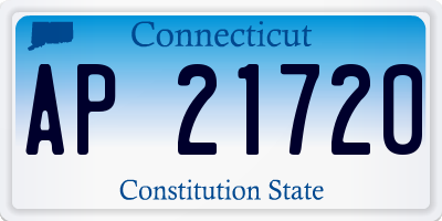 CT license plate AP21720