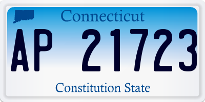 CT license plate AP21723