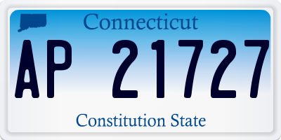 CT license plate AP21727