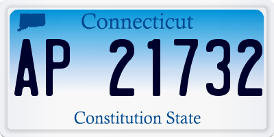 CT license plate AP21732