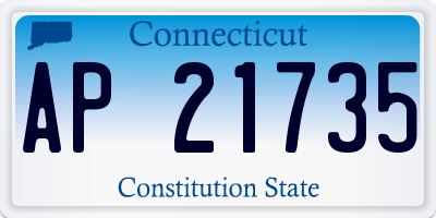 CT license plate AP21735