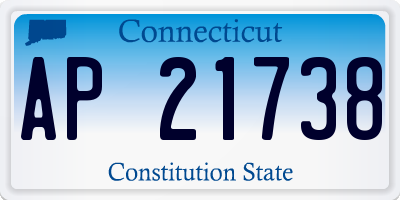 CT license plate AP21738