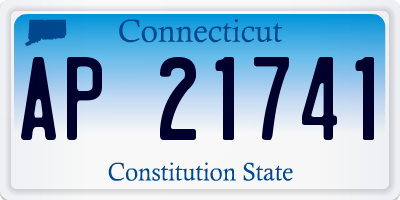 CT license plate AP21741