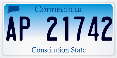 CT license plate AP21742
