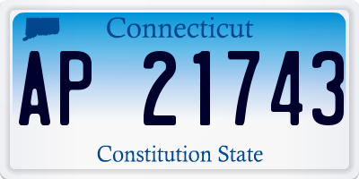 CT license plate AP21743