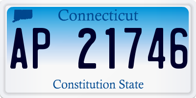 CT license plate AP21746