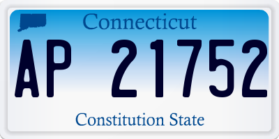 CT license plate AP21752