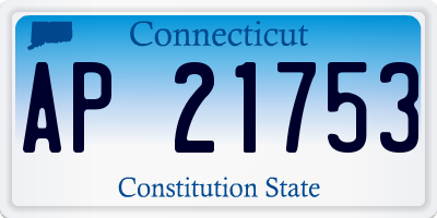 CT license plate AP21753