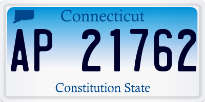 CT license plate AP21762