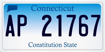 CT license plate AP21767