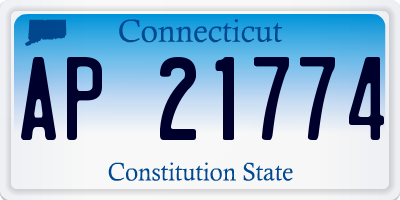 CT license plate AP21774