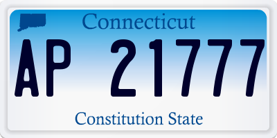 CT license plate AP21777
