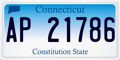 CT license plate AP21786